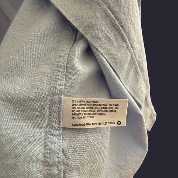 Goodfellow & Co Blue Dress Shirt Long Sleeve - Picture 4 of 4